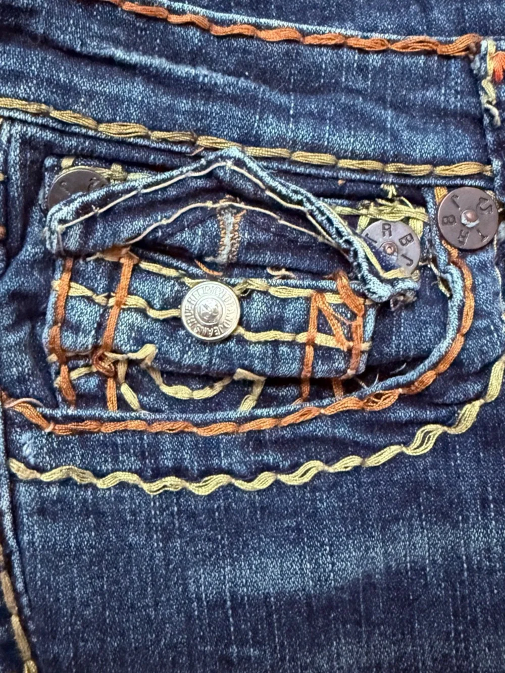 Vintage True Religion Women’s Joey Denim Bootcut Jeans contrast Stitching - Picture 3 of 9